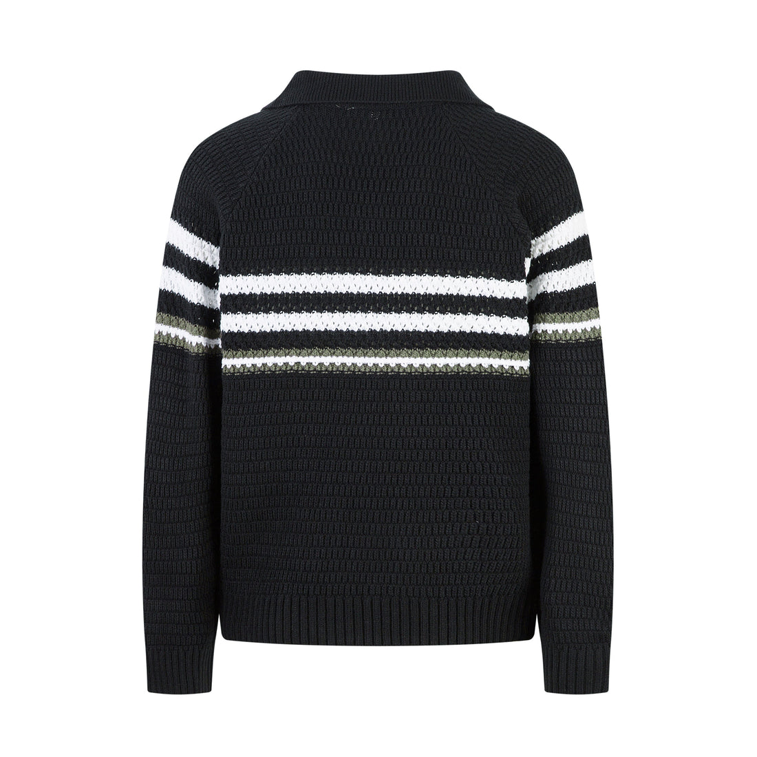 Omirad Striped Knit Polo Sweater