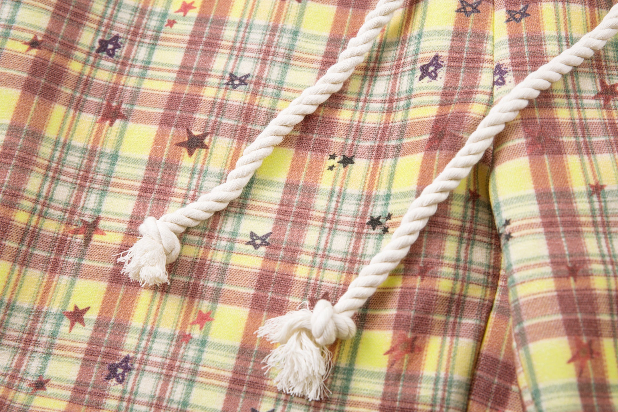 Omirad Yellow Plaid Bear Charm Pants