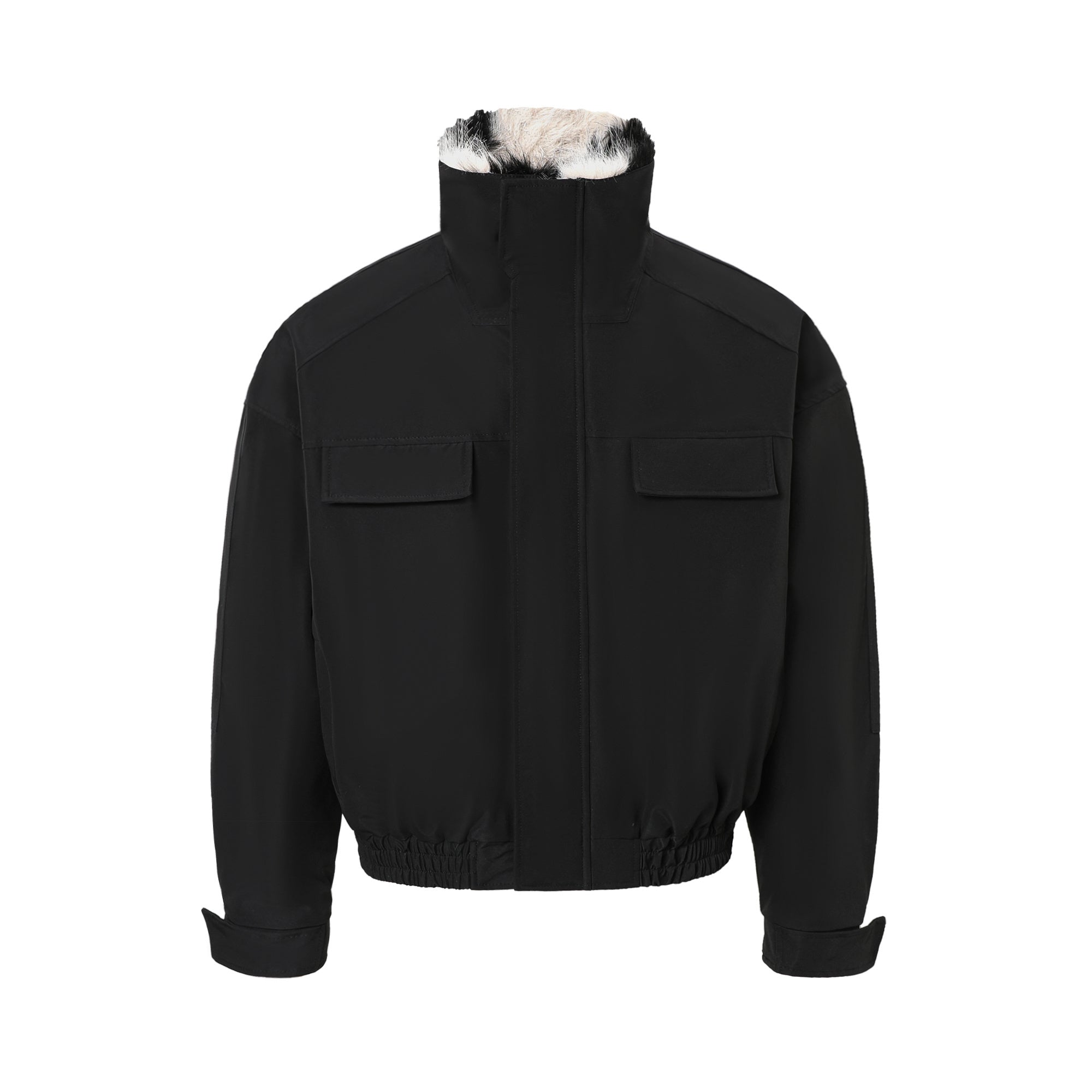 Omirad Zebra Fur-Lined Bomber Jacket