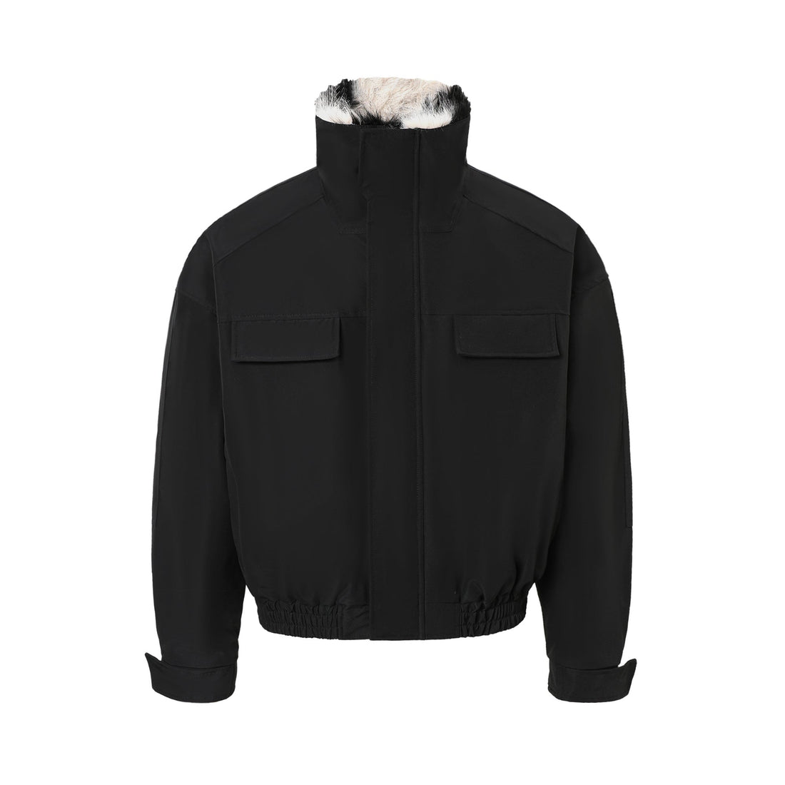 Omirad Zebra Fur-Lined Bomber Jacket