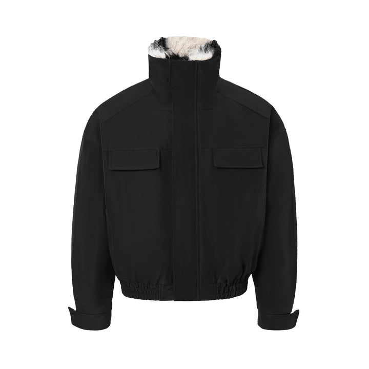 Omirad Zebra Fur-Lined Bomber Jacket