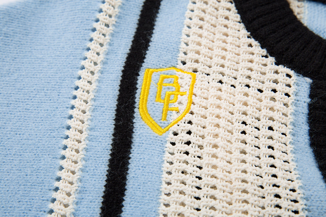 Omirad Varsity Stripe Knit Sweater