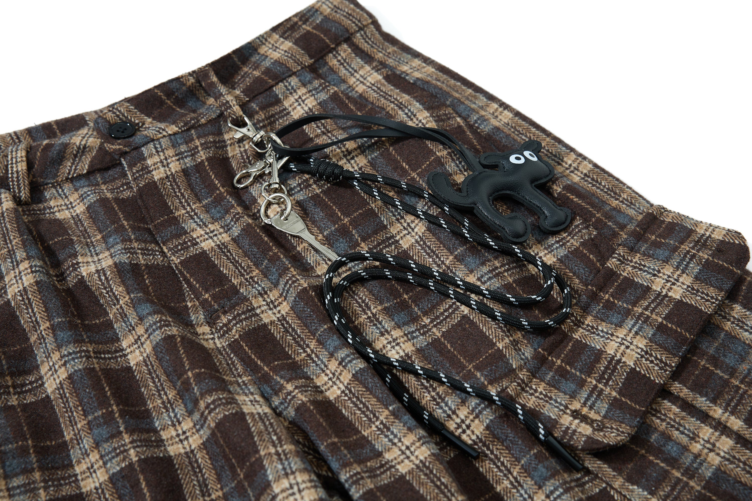 Omirad Vintage Check Wool-Blend Cargo Pants