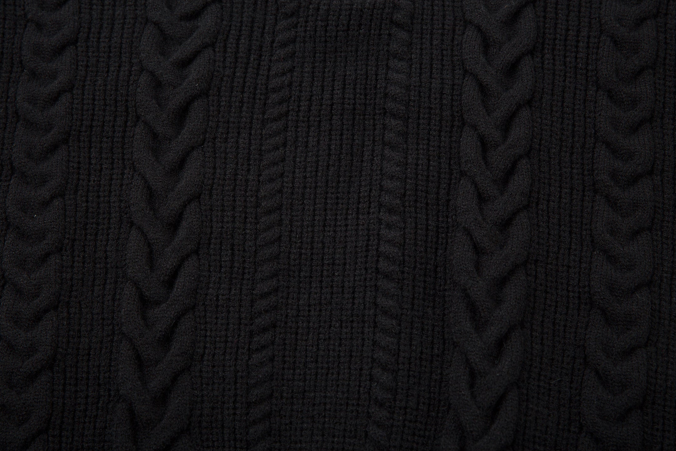Omirad Vintage Cable Knit Polo Sweater