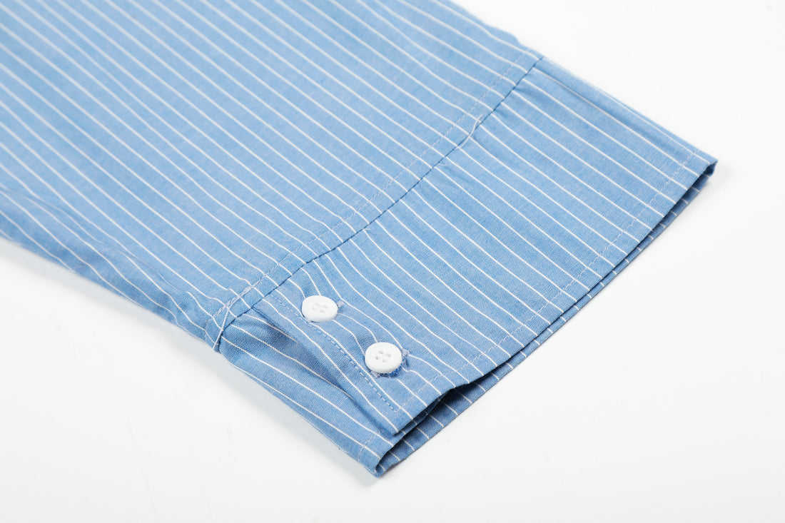Omirad Striped Graphic Button-Up Shirt