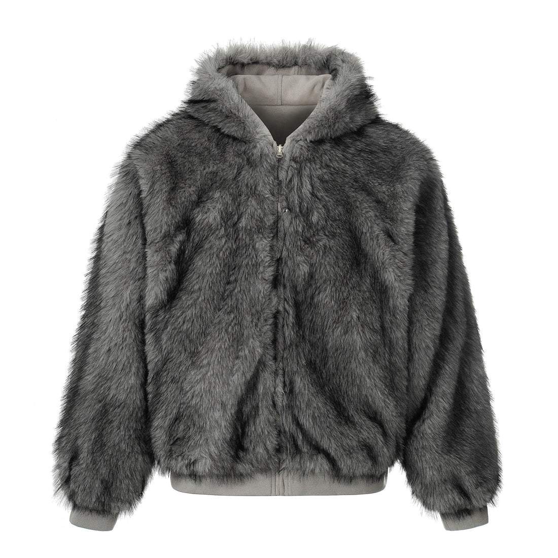Omirad Reversible Faux Suede Fur Hooded Jacket