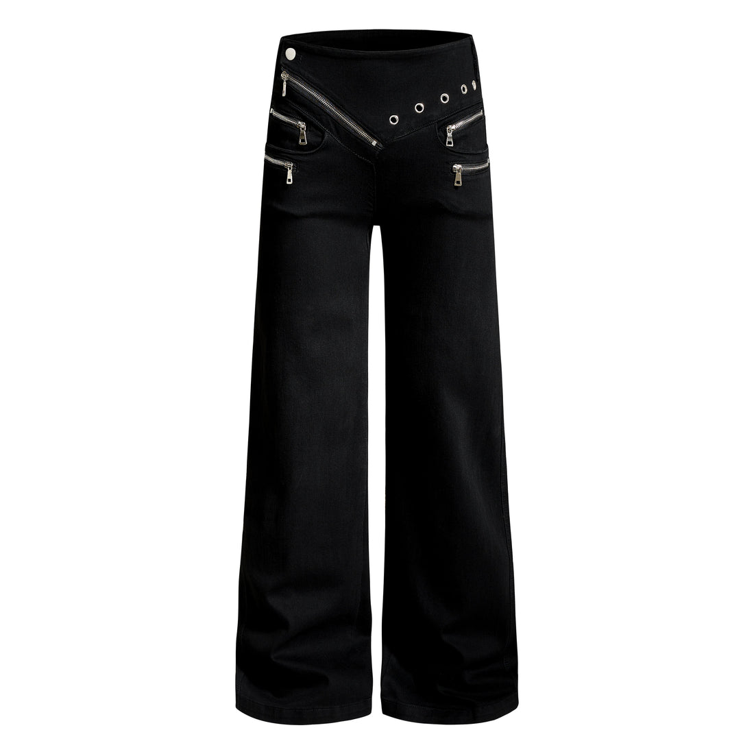 Omirad Zipper Detail Flared Pants