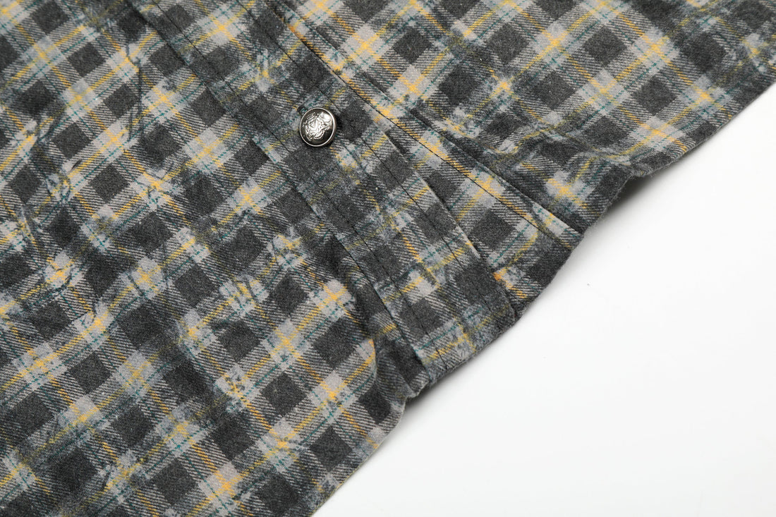 Omirad Vintage Plaid Button-Up Jacket