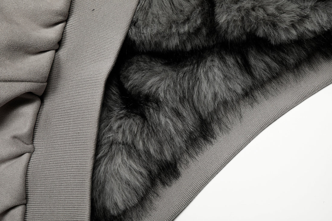 Omirad Reversible Faux Suede Fur Hooded Jacket