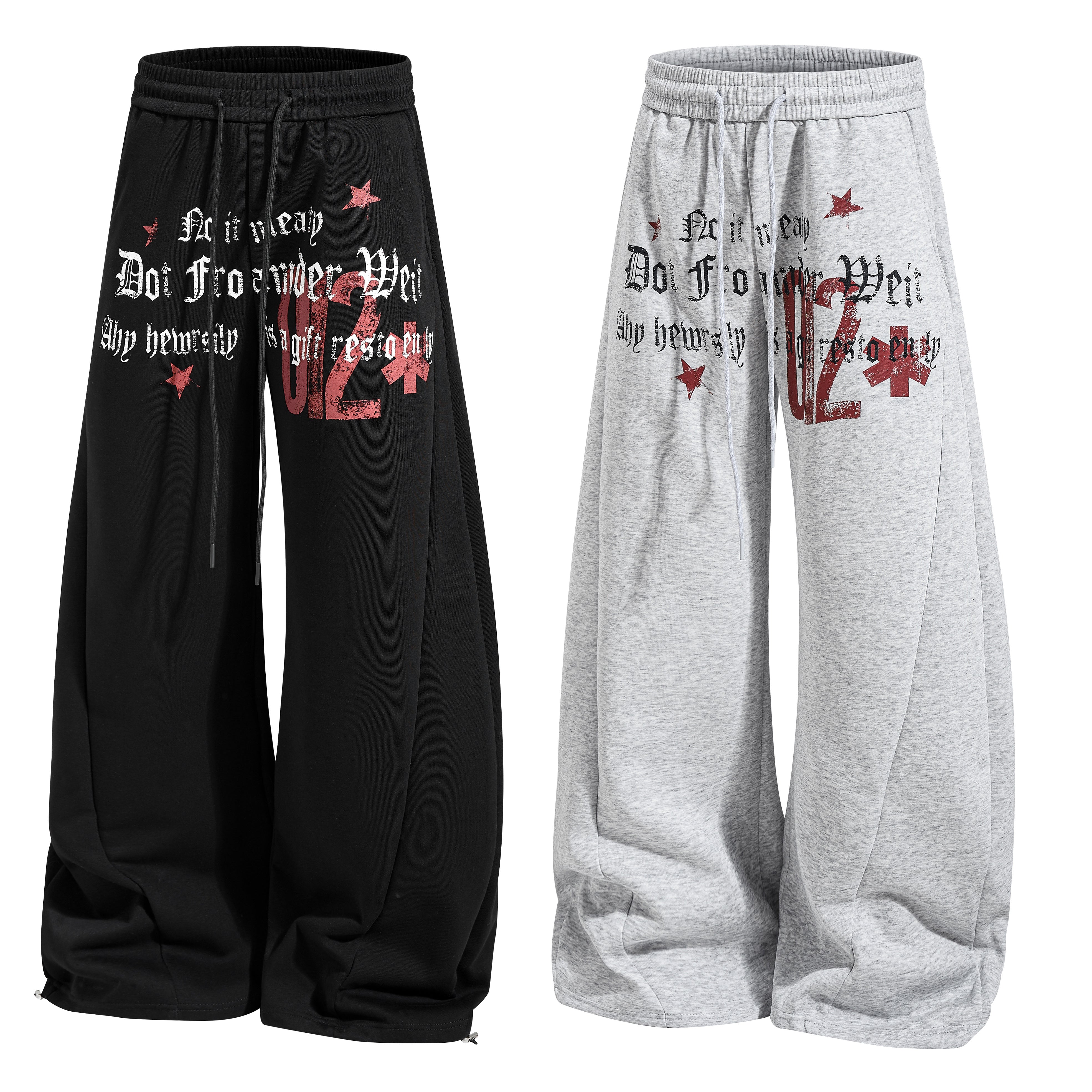 Omirad Vintage Star Wide-Leg Sweatpants