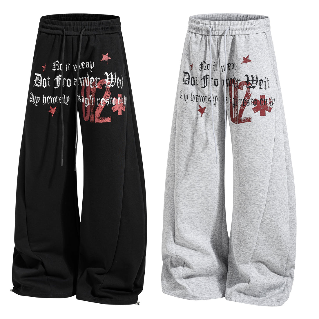 Omirad Vintage Star Wide-Leg Sweatpants