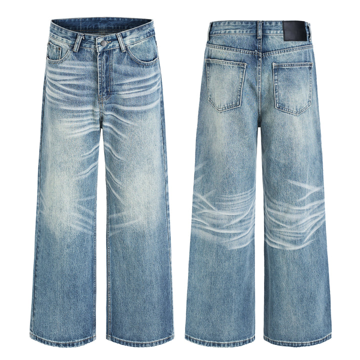 Omirad Washed Wide-Leg Denim Jeans