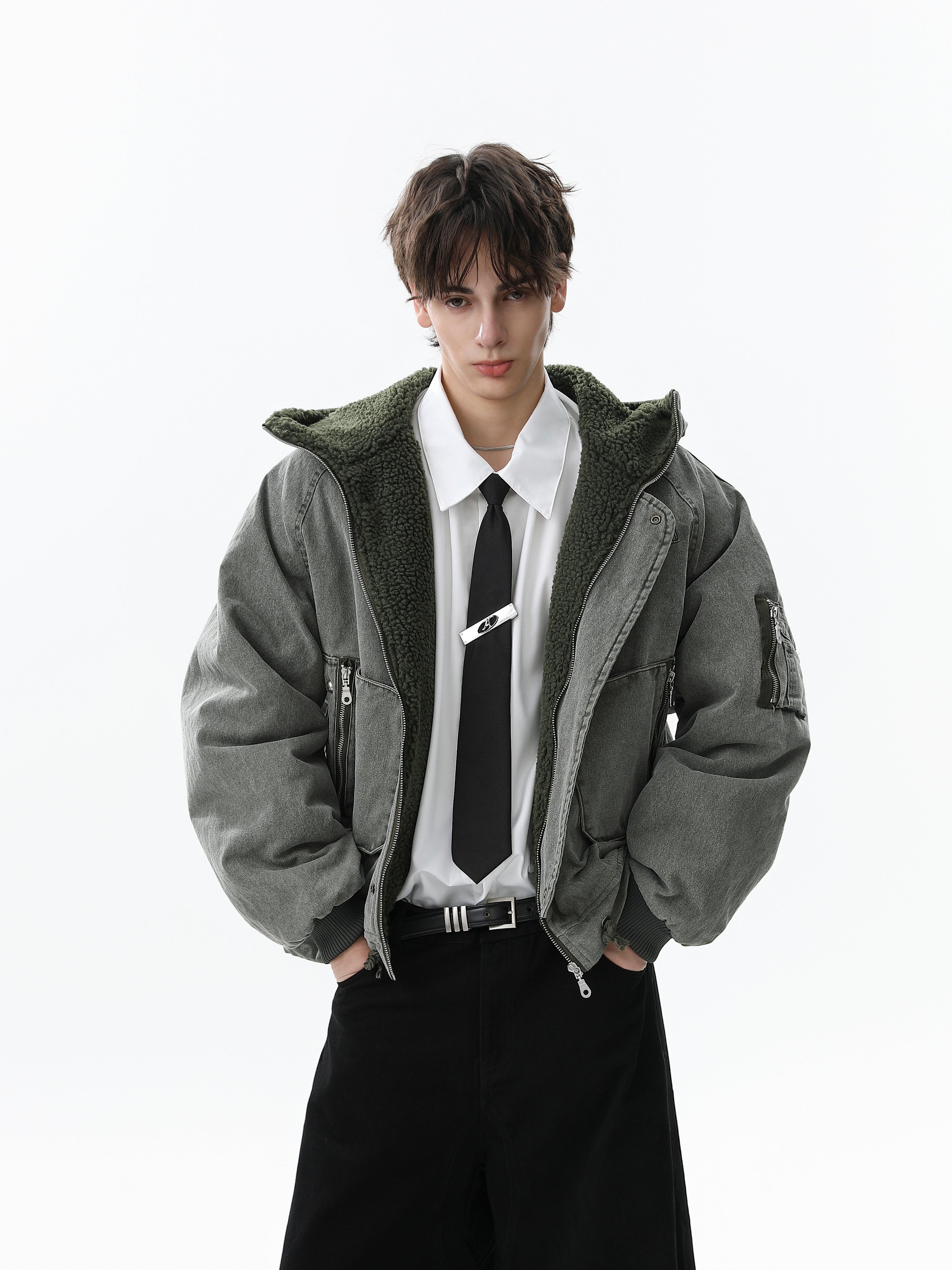 Omirad Washed Utility Hooded Jacket