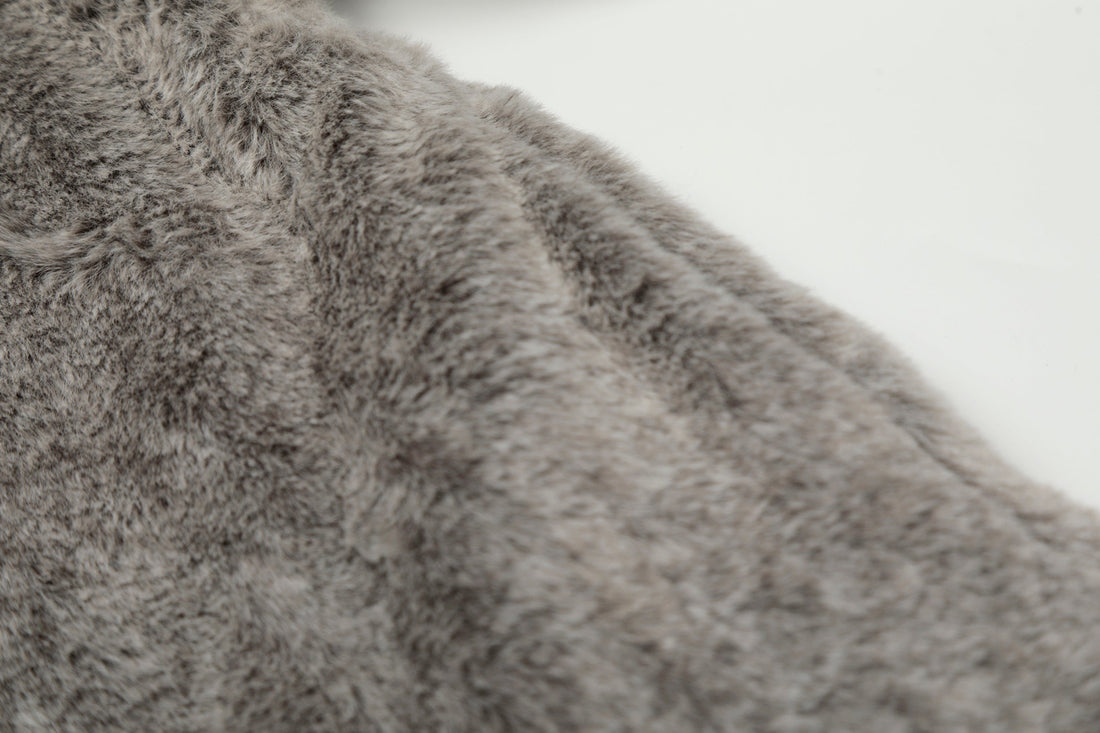 Omirad Wool Blend Fleece Hooded Bomber Jacket