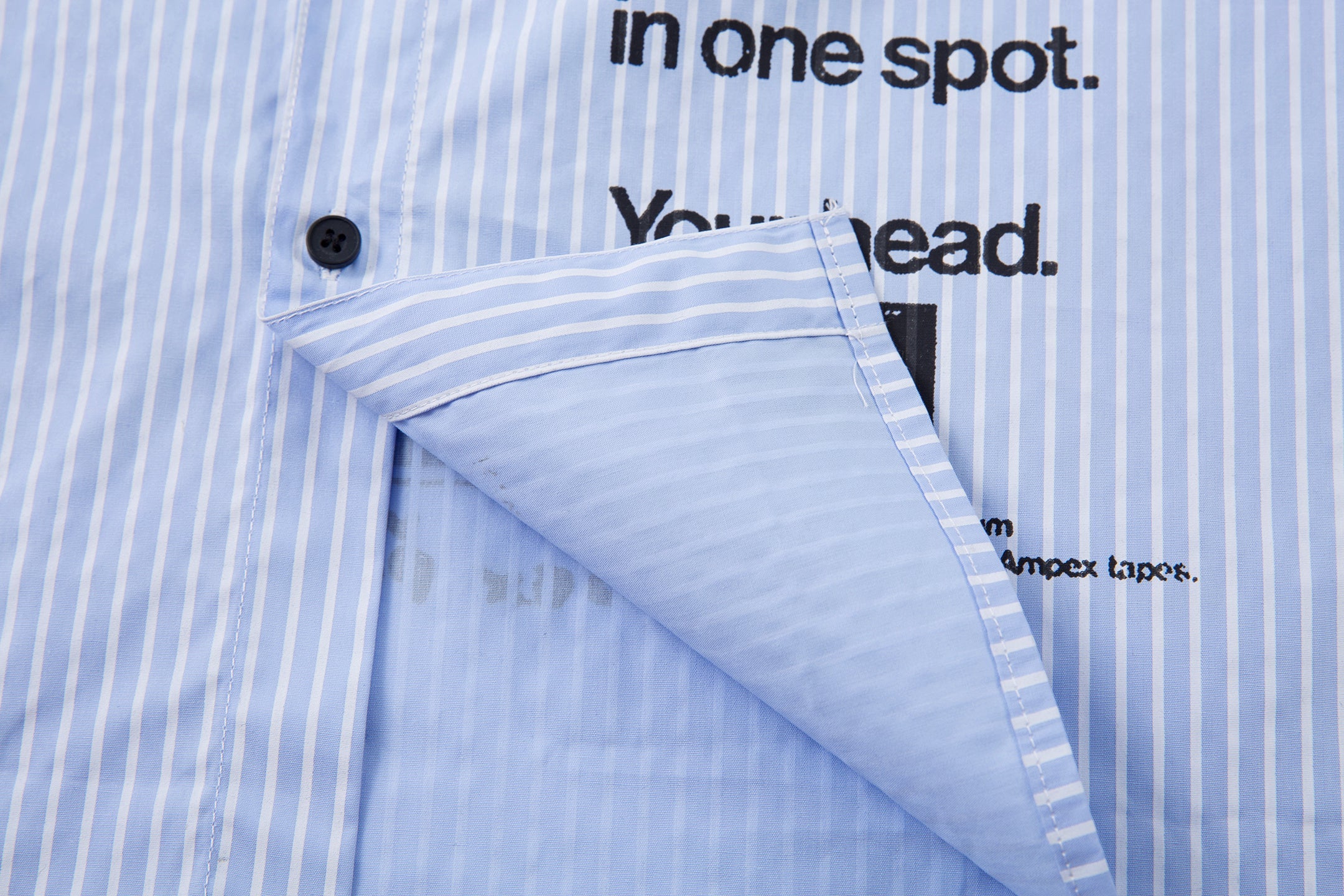 Omirad Punk Print Layered Stripe Shirt