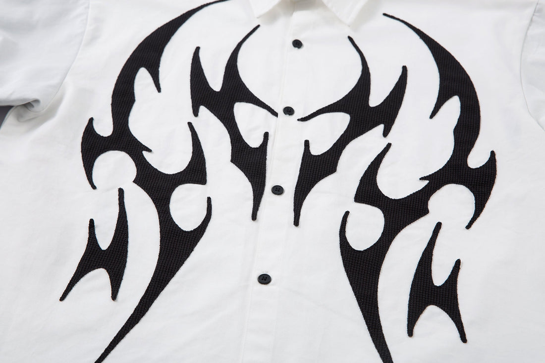 Omirad Tribal Flame Layered Shirt