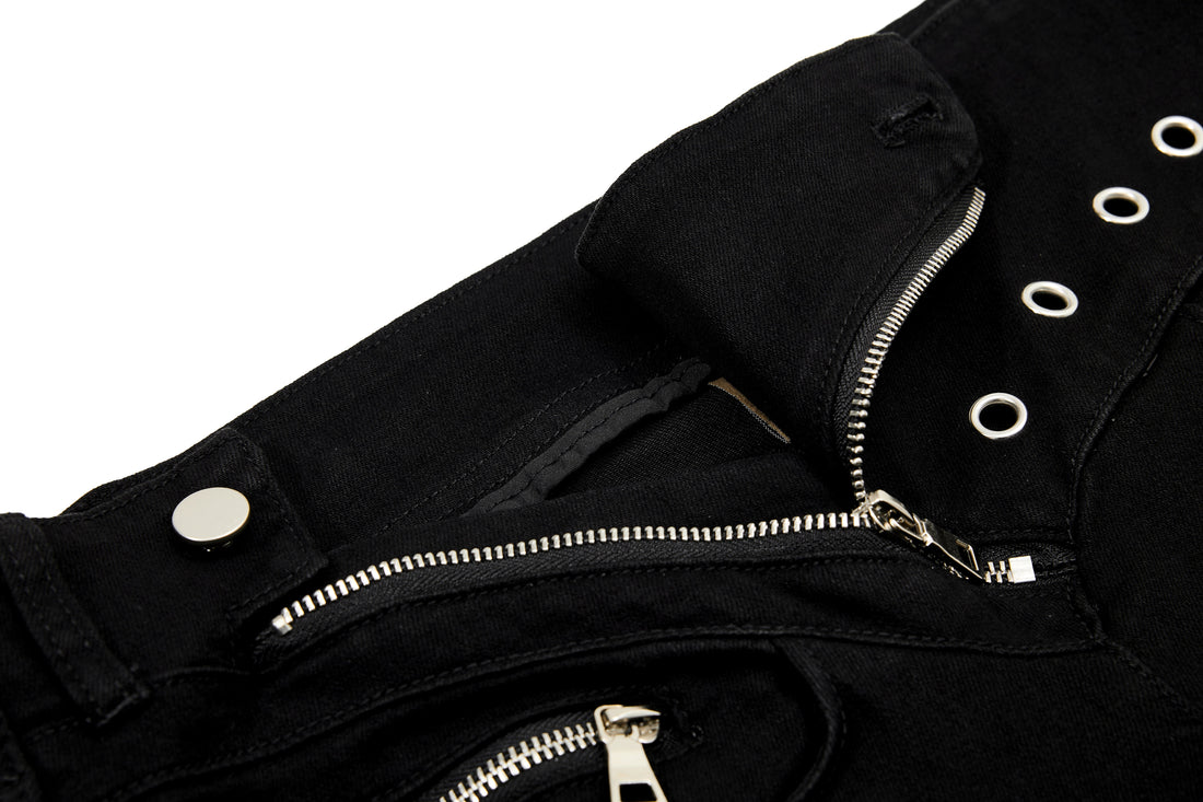 Omirad Zipper Detail Flared Pants
