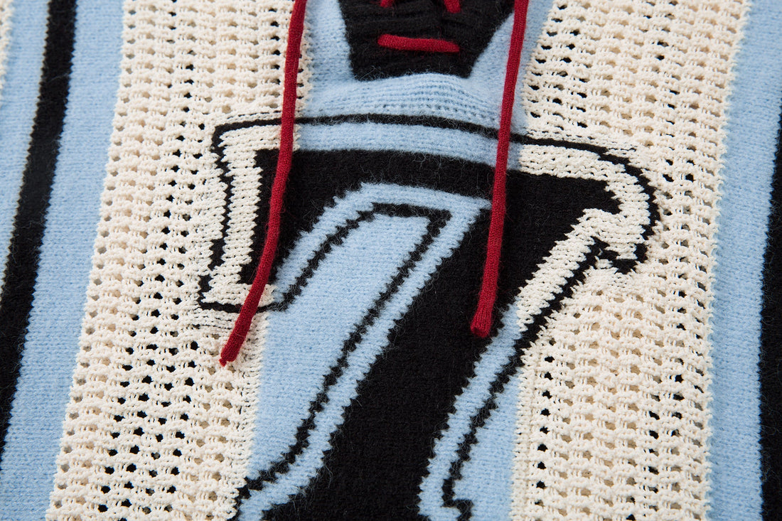 Omirad Varsity Stripe Knit Sweater