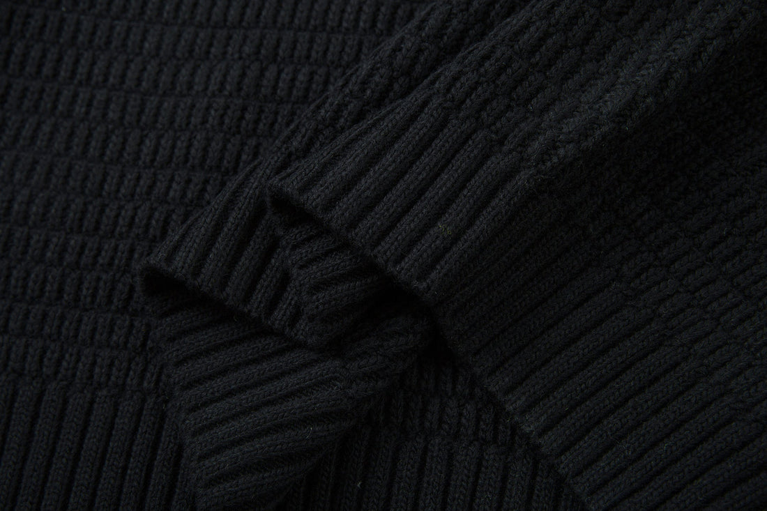 Omirad Striped Knit Polo Sweater