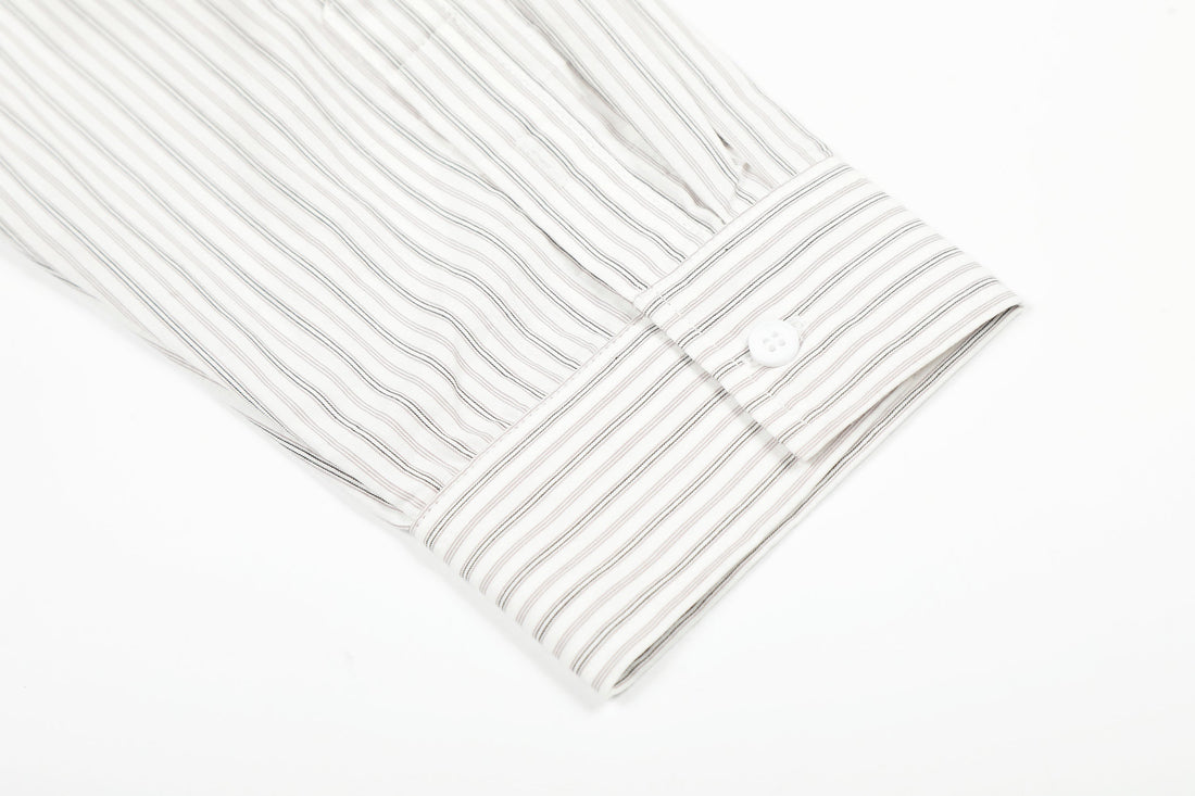 Omirad Striped Logo Button-Up Shirt