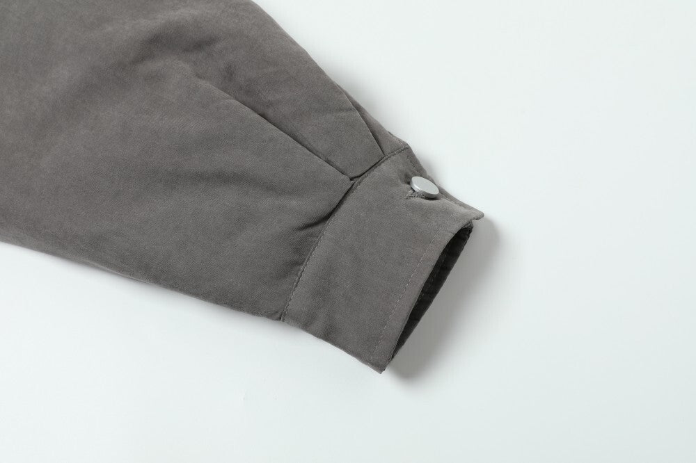 Omirad Vintage Contrast-Collar Cotton Jacket