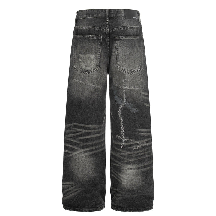 Omirad Washed Distressed Denim Pants