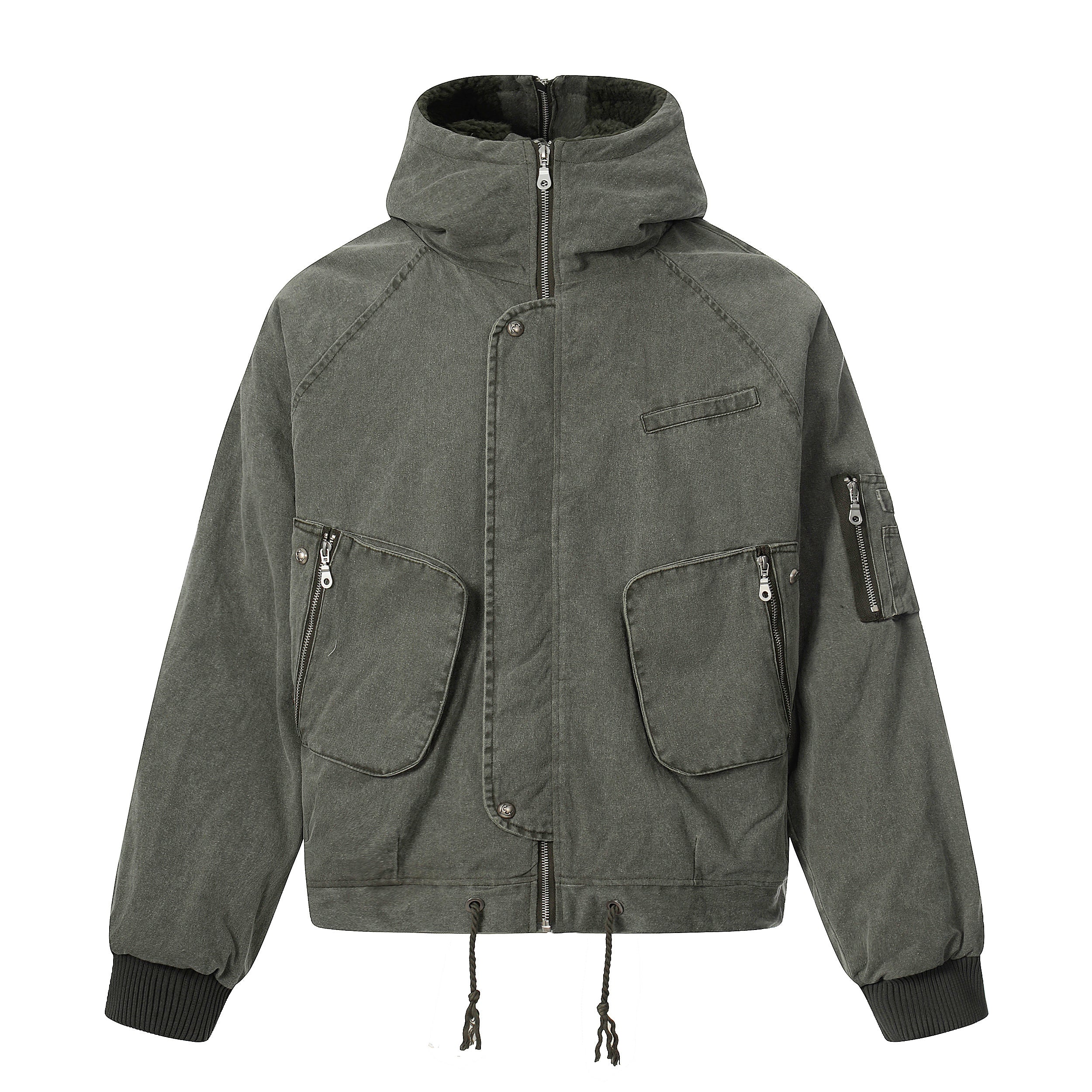 Omirad Washed Utility Hooded Jacket