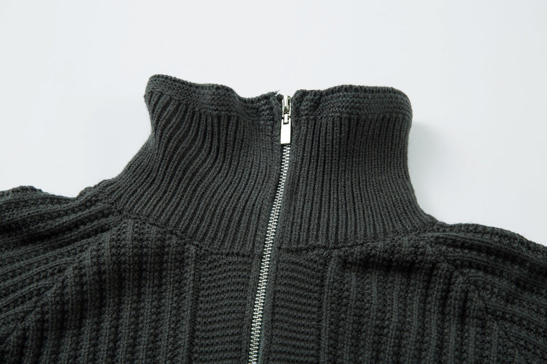 Omirad Minimalist Half-Zip Knit Sweater
