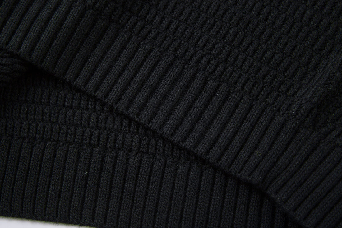 Omirad Striped Knit Polo Sweater