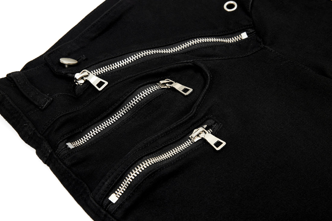 Omirad Zipper Detail Flared Pants