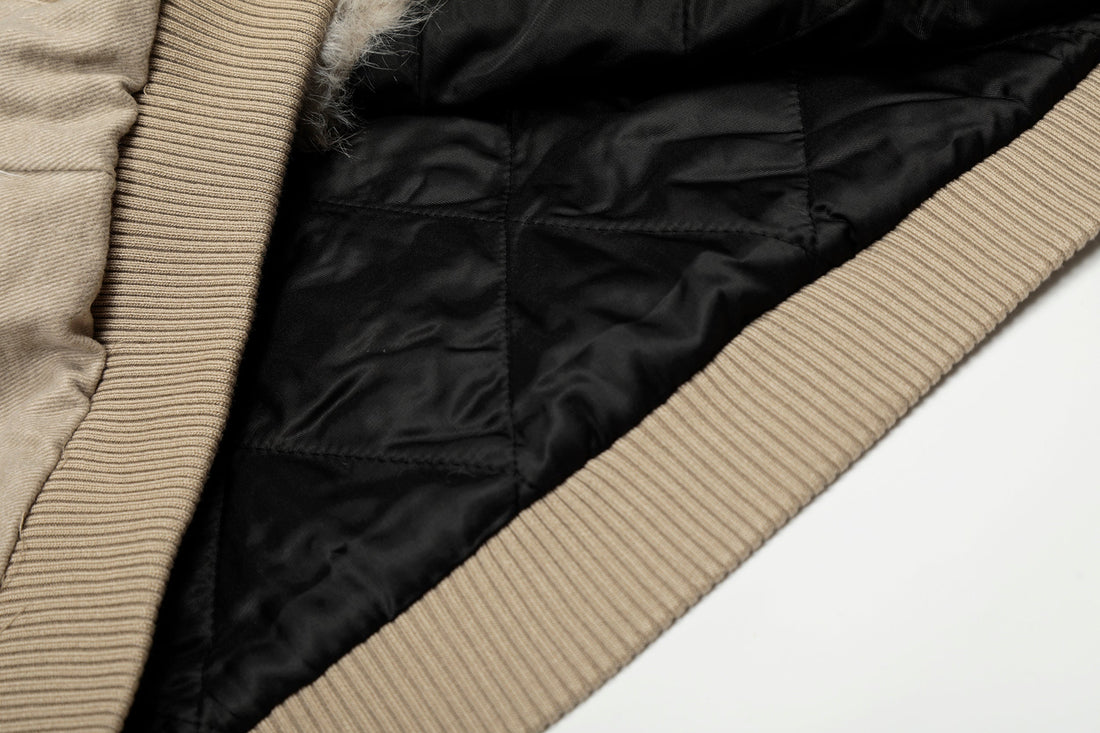 Omirad Washed Shearling-Lined Denim Hooded Jacket