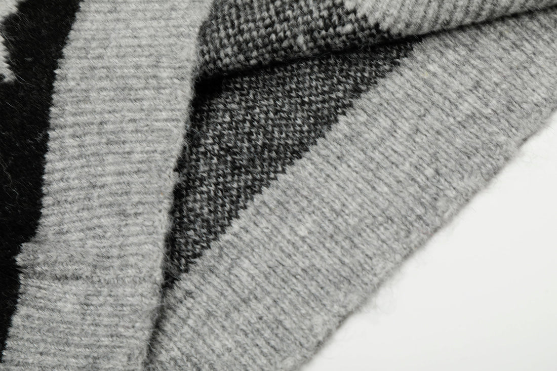 Omirad Star Stripe Knit Polo Sweater