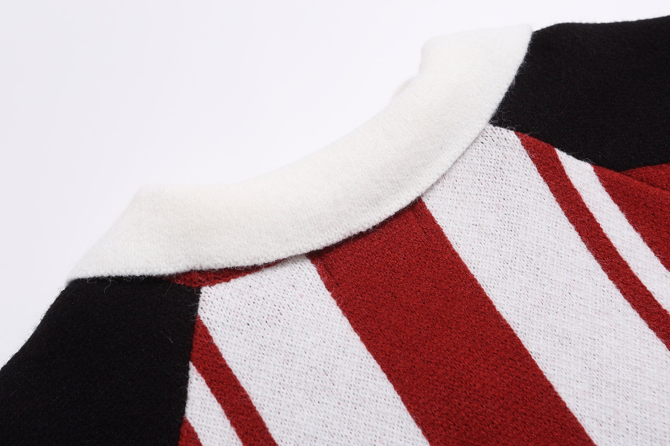 Omirad Retro Varsity Stripe Knit Sweater
