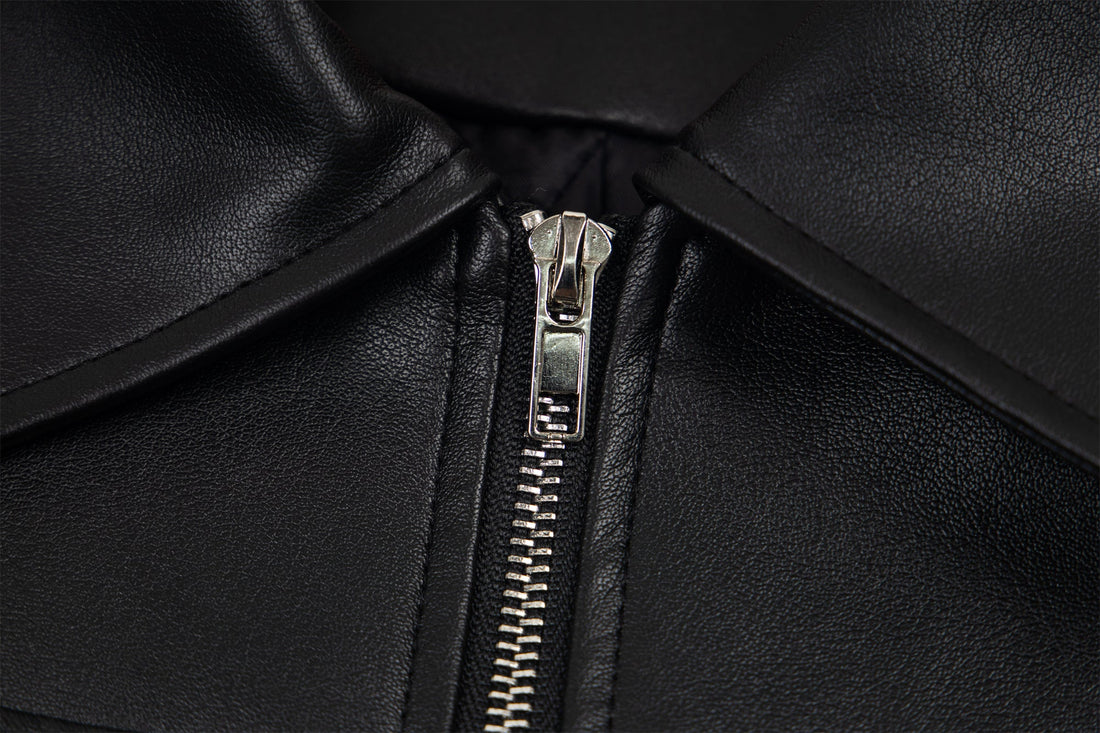 Omirad Vintage Lettering PU Jacket