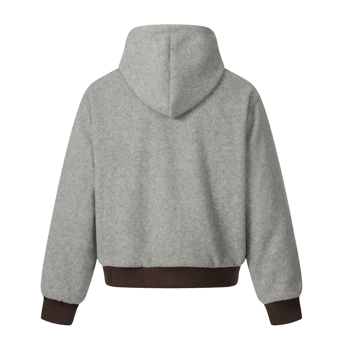 Omirad Wool Blend Fleece Hooded Bomber Jacket