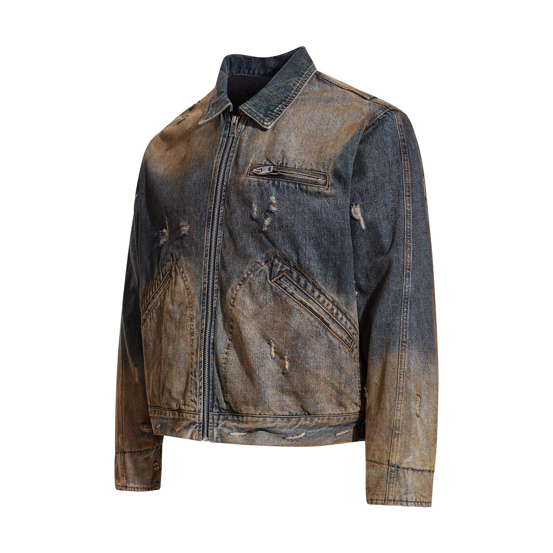 Omirad Vintage Distressed Denim Jacket