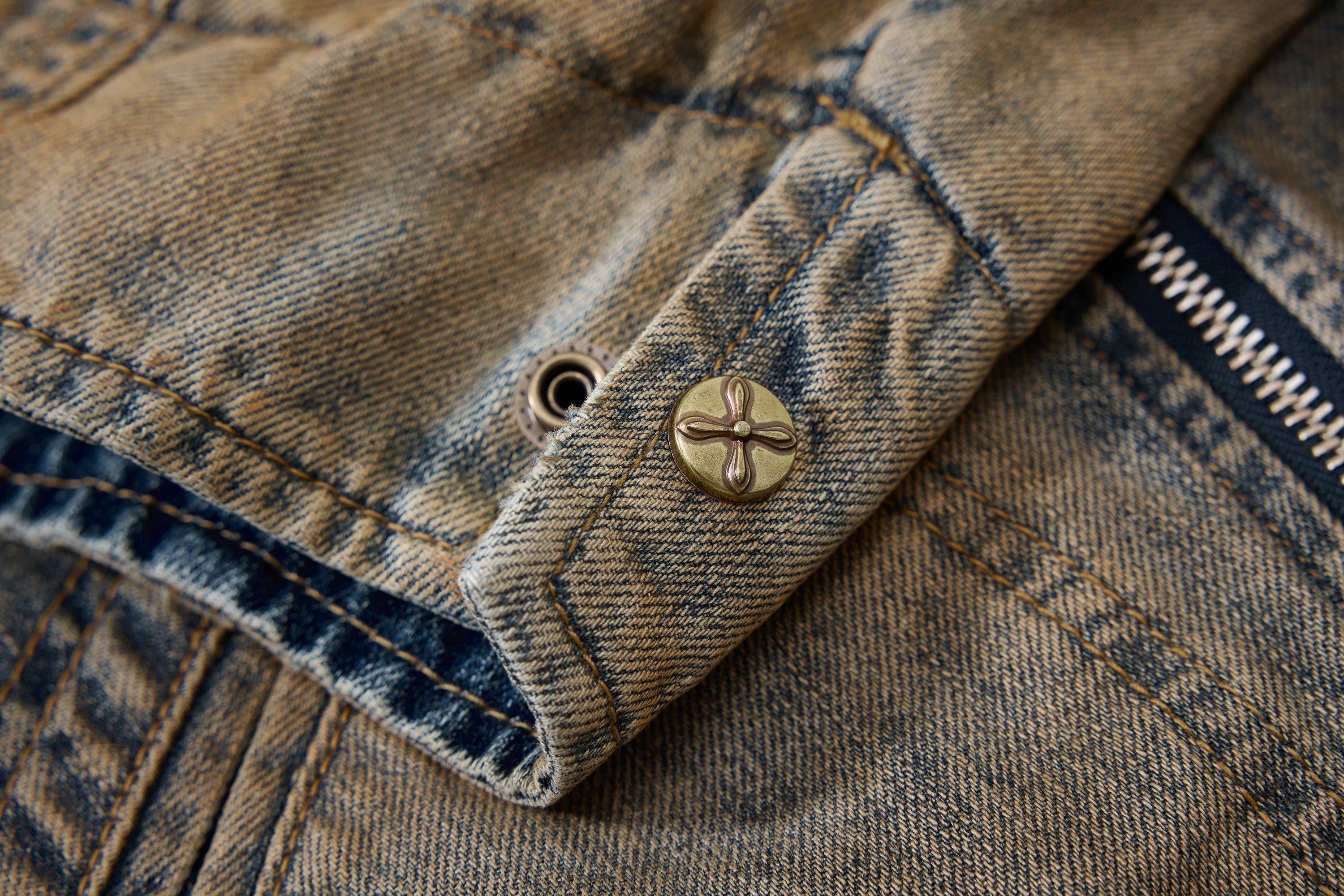 Omirad Vintage Distressed Denim Jacket