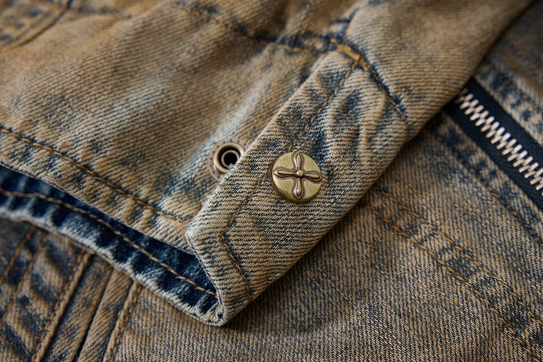Omirad Vintage Distressed Denim Jacket