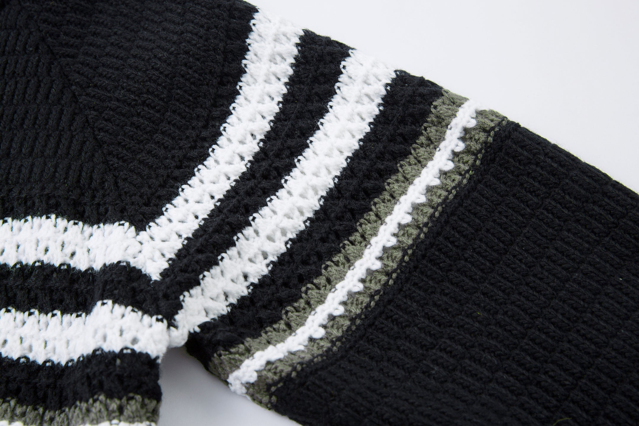 Omirad Striped Knit Polo Sweater