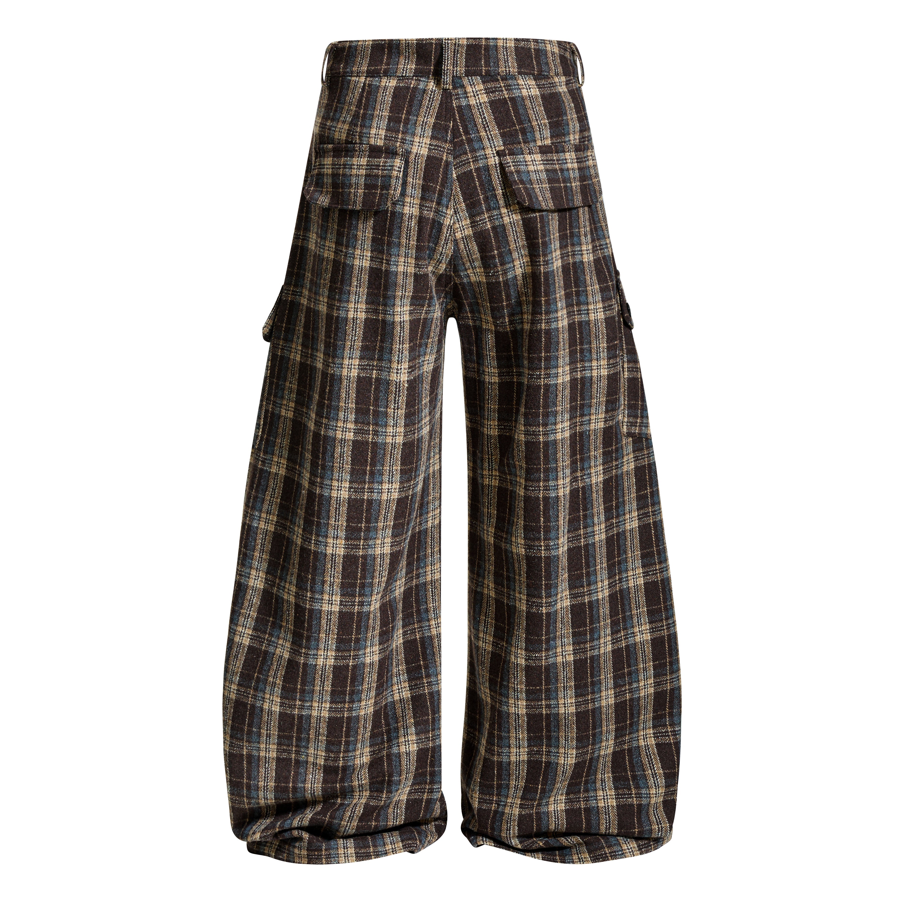 Omirad Vintage Check Wool-Blend Cargo Pants