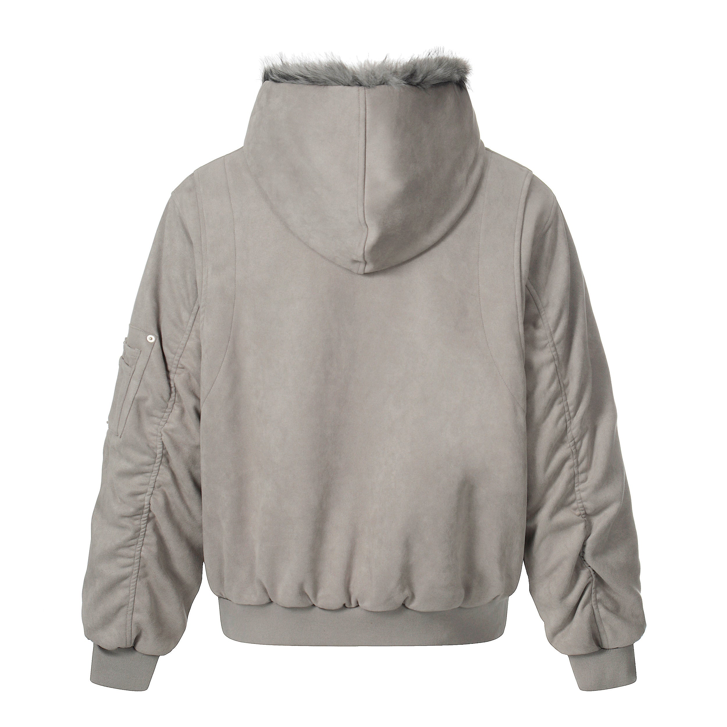 Omirad Reversible Faux Suede Fur Hooded Jacket