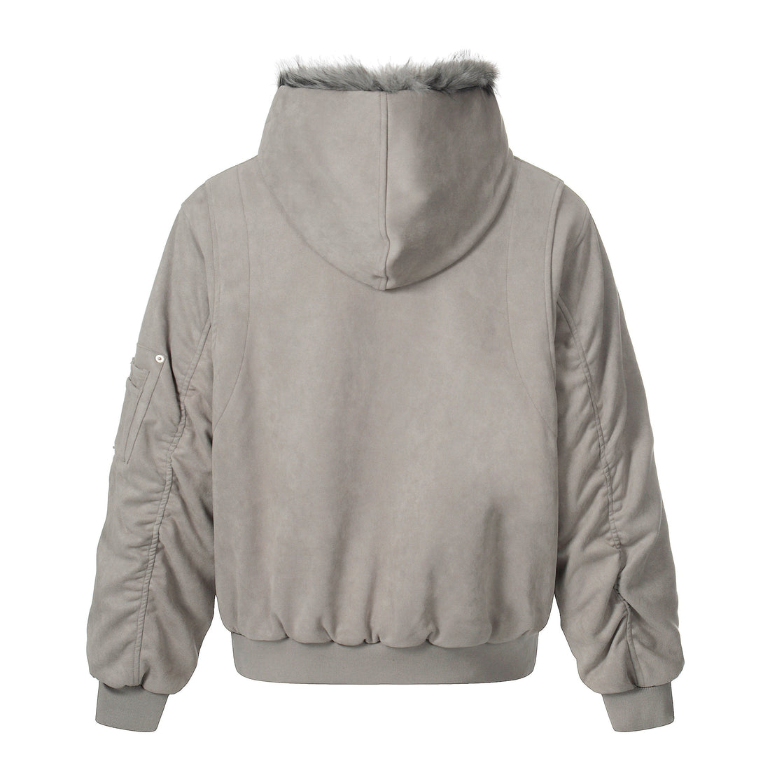 Omirad Reversible Faux Suede Fur Hooded Jacket