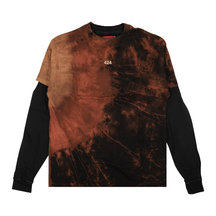 424 Reworked Double Layer Bleached T-Shirt 'Black'