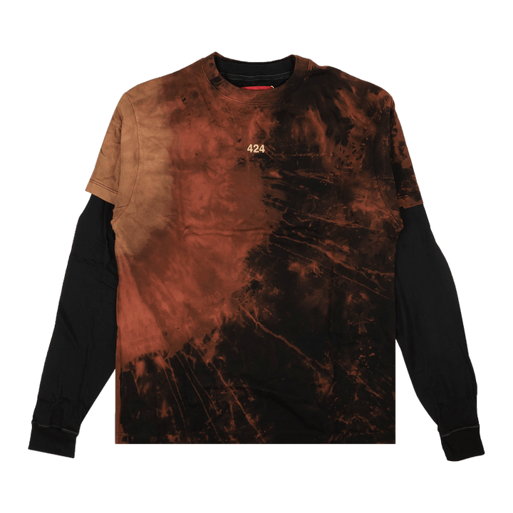 424 Reworked Double Layer Bleached T-Shirt 'Black'