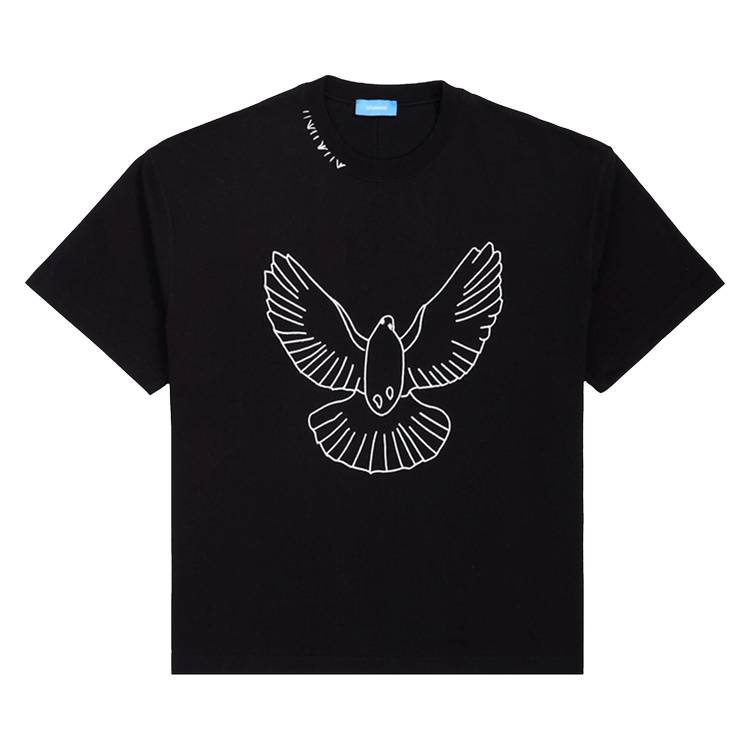 3.PARADIS Birds Outline T-Shirt 'Black'