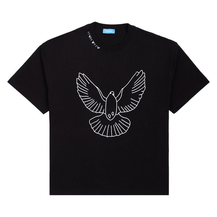 3.PARADIS Birds Outline T-Shirt 'Black'