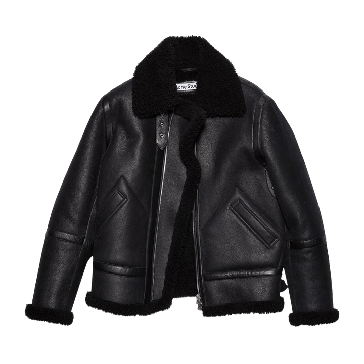 Acne Studios Shearling Aviator Jacket 'Black'