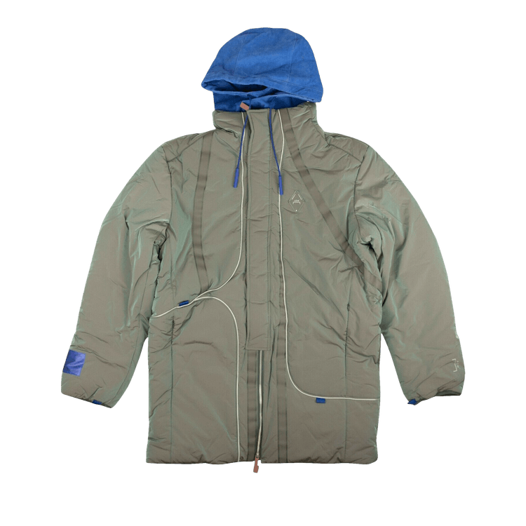 A-Cold-Wall* Iridescent Logo Hooded Puffer Coat 'Grey'