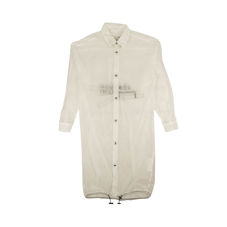 A-Cold-Wall* Sheer Nylon Button Down Shirt 'White'
