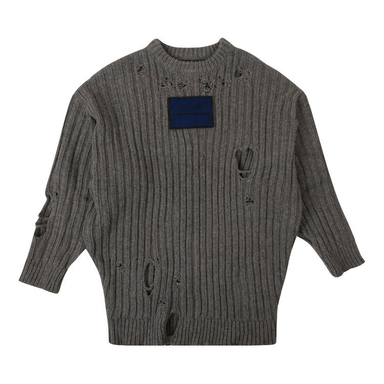 A-Cold-Wall* Sweater With Ripped Detail 'Slate Grey'